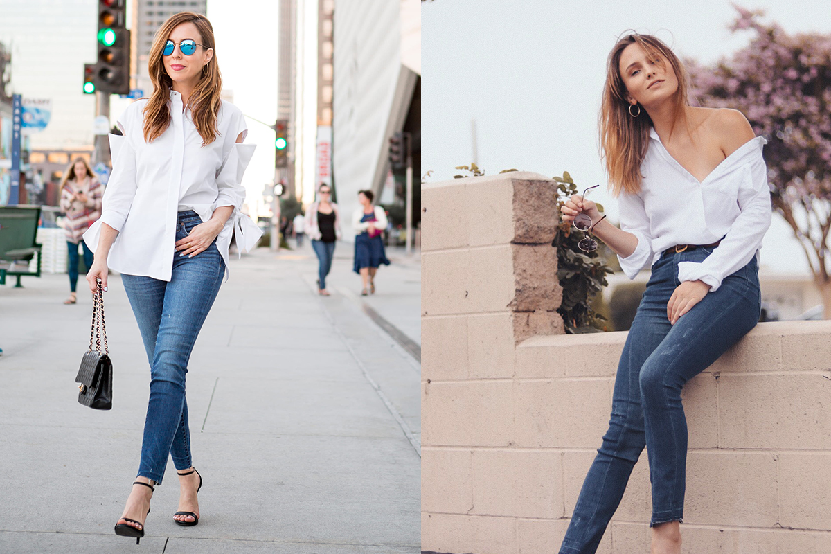 How To Wear A White Button Down Shirt With Jeans